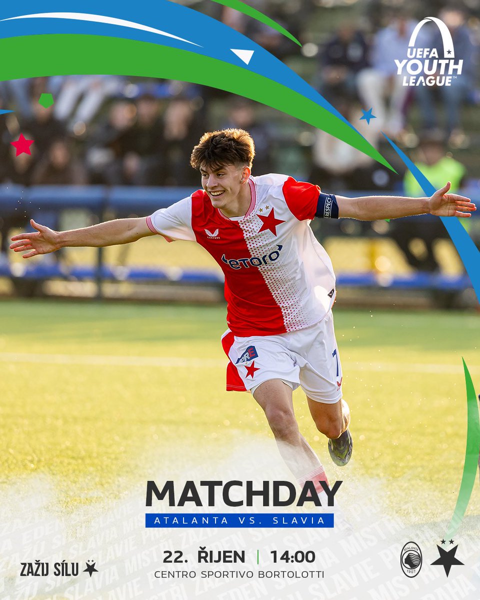 Slávistická mládež (@slaviamladez) on Twitter photo 🔴⚪️ DNES HRAJE SLAVIE, JAK TO KRÁSNĚ ZNÍ! #SKSU19 🌟
🏆 <a href="/UEFAMensYouth/">UEFA Men's Youth</a>
🆚 Atalanta BC 🇮🇹
🏟️ Centro Sportivo Bortolotti
🕑 14:00
📺 slavia.cz
🎟️ ZDARMA
ℹ️ slavia.cz/article/23567 🔴⚪️ DNES HRAJE SLAVIE, JAK TO KRÁSNĚ ZNÍ! #SKSU19 🌟
🏆 <a href="/UEFAMensYouth/">UEFA Men's Youth</a>
🆚 Atalanta BC 🇮🇹
🏟️ Centro Sportivo Bortolotti
🕑 14:00
📺 slavia.cz
🎟️ ZDARMA
ℹ️ slavia.cz/article/23567
