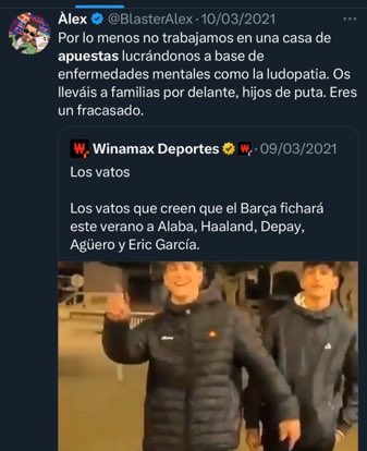 markit0o0's tweet photo. @BlasterAlex que bien tiene que sentar llamarte a ti mismo hijo de puta y fracasado https://t.co/JWGxpo66TF