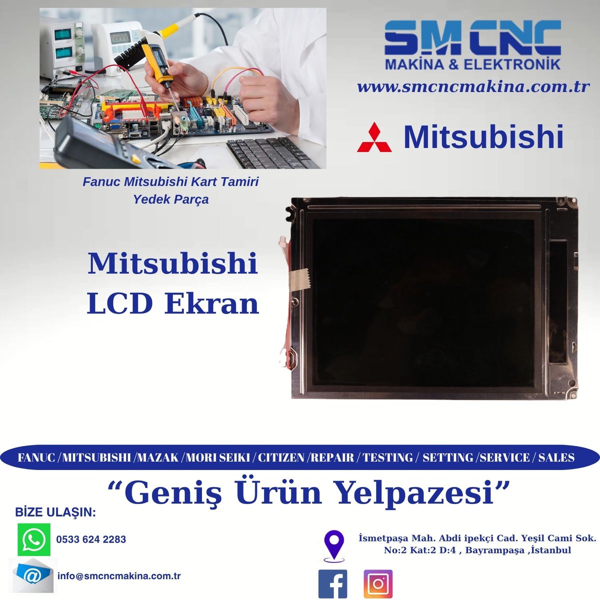 sm_cnc's tweet photo. Mitsubishi LCD Ekran Çeşitleri .
Stok Teslim .

https://t.co/RXVMsScVQs
Whatsapp: 0533 624 2283
X : sm_cnc

#lq14d36a #lq84v1dg44 #lq104v1dg11 #nl6448bc26 #lcdekran #mitsubishiekran #cncyedekparça #mitsubishiyedekparça https://t.co/ANkjE1I4I8