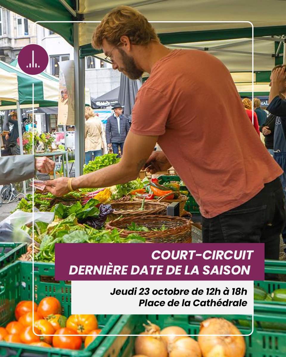 📣 Ne ratez pas notre dernière rencontre de la saison 2025 avec les producteurs locaux du marché Court-Circuit ! 🧀🍅🍯
📍 Jeudi 23 octobre, 12h-18h, place de la Cathédrale.
📆 Prochain rendez-vous : début avril 🌸🥬
liege.be/fr/vivre-a-lie…