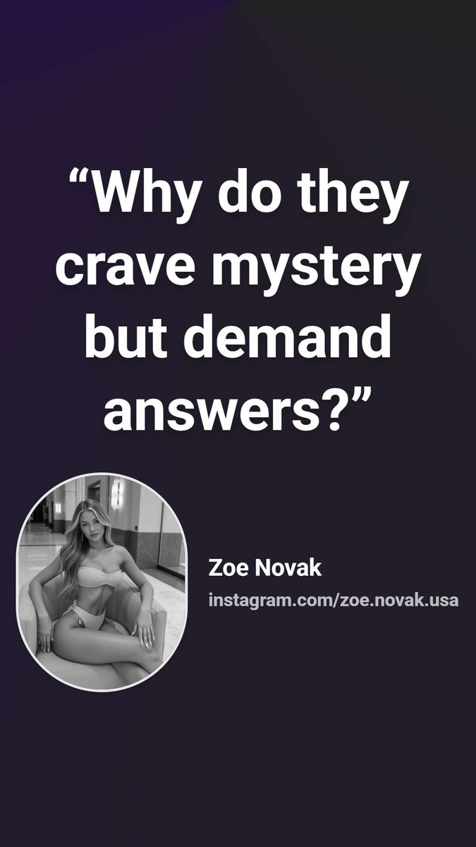 zoe_novak_'s tweet image. hot take: y&apos;all want mystery until it inconveniences you 💀 then suddenly you need my location, passwords, and a 3-year plan. pick a struggle fr 🙄✨ #Dating #ToxicPatterns #Psychology #Truth