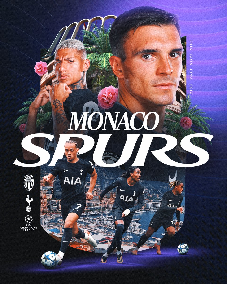 Tottenham Hotspur (@spursofficial) on Twitter photo MATCHDAY 🖤
🆚 Monaco
🏟️ Stade Louis II
🏆 <a href="/ChampionsLeague/">UEFA Champions League</a>
⏰ 8pm BST MATCHDAY 🖤
🆚 Monaco
🏟️ Stade Louis II
🏆 <a href="/ChampionsLeague/">UEFA Champions League</a>
⏰ 8pm BST