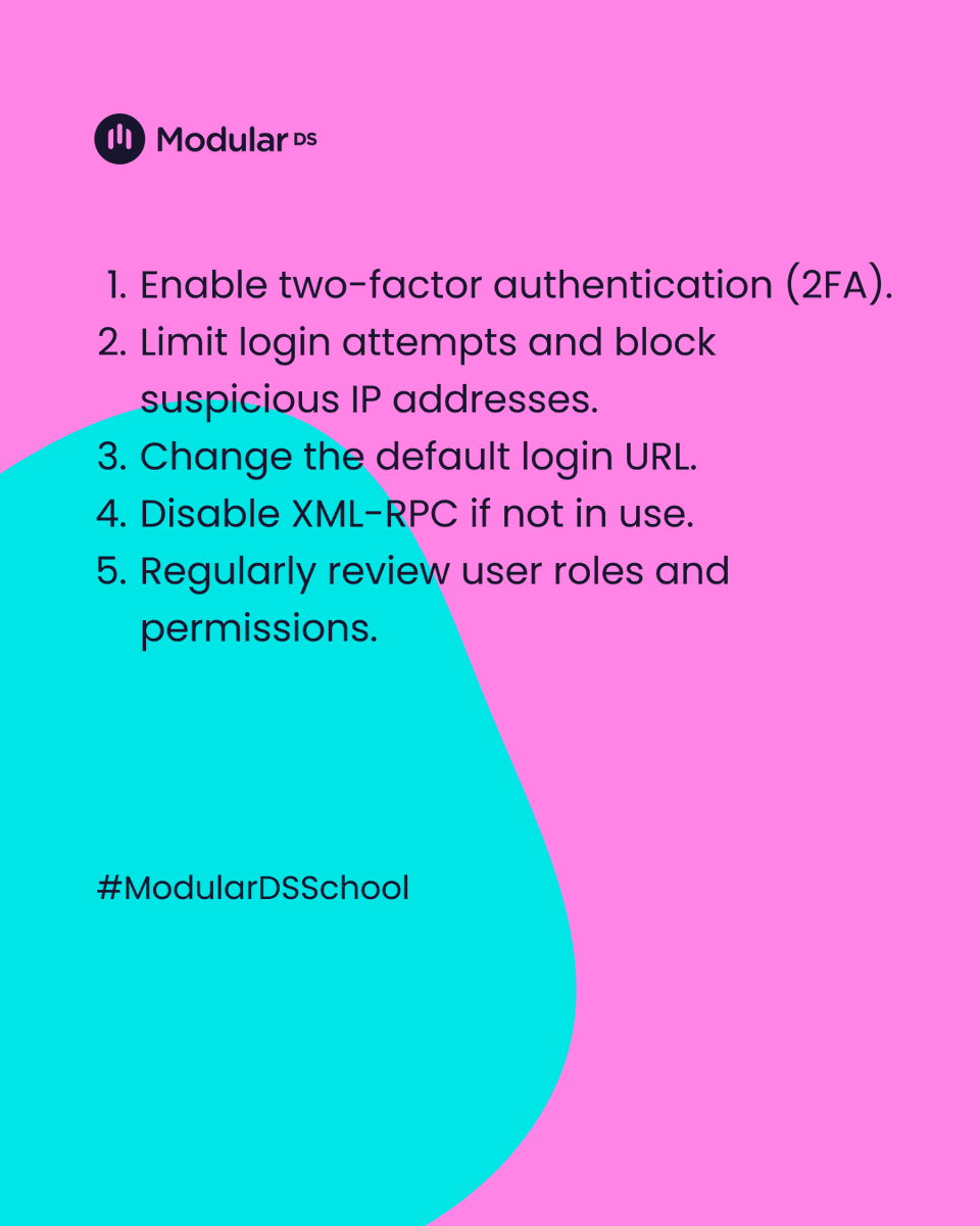 Modulards_en's tweet image. In this month's website maintenance tip, we show you how to protect /wp-admin and /wp-login, so you never, ever, ever have to worry about security issues again 💜🚀