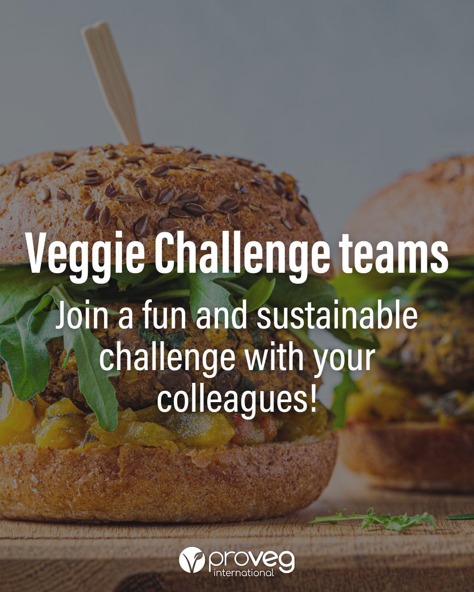 ProVeg International (@proveg_int) on Twitter photo Do you want to lead the change towards more sustainable eating in your company? 🌱
Through Veggie Challenge Teams, colleagues can explore plant-based eating together for 30 days, taking part in a fun and sustainable challenge. 👉 Register: hubs.ly/Q03Psdg_0 Do you want to lead the change towards more sustainable eating in your company? 🌱
Through Veggie Challenge Teams, colleagues can explore plant-based eating together for 30 days, taking part in a fun and sustainable challenge. 👉 Register: hubs.ly/Q03Psdg_0