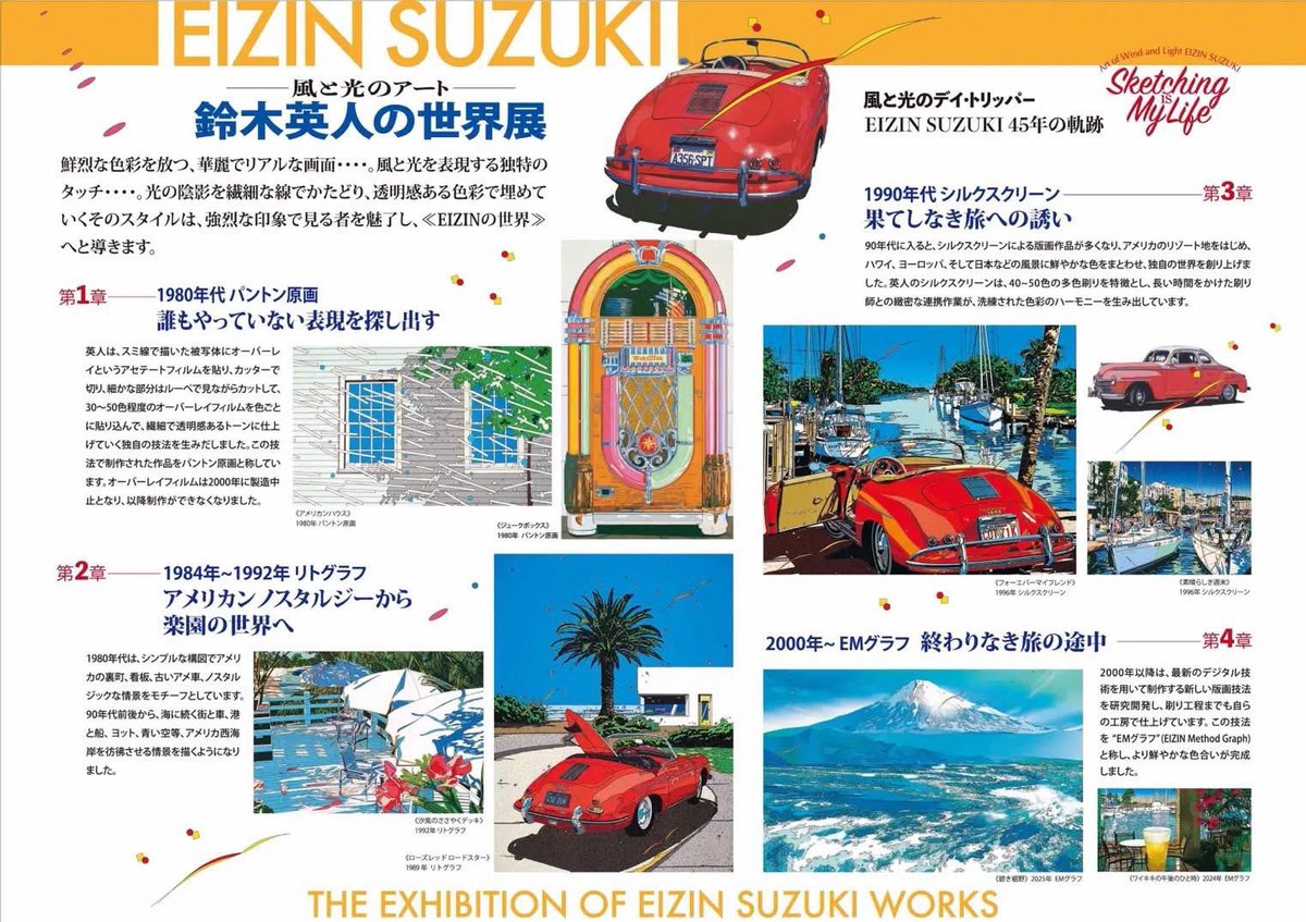 Eizin Suzuki アート作品 サイン入り　非売品 版画 鈴木英人 「此処より永遠に」 シリアルナンバー入り フレーム付き