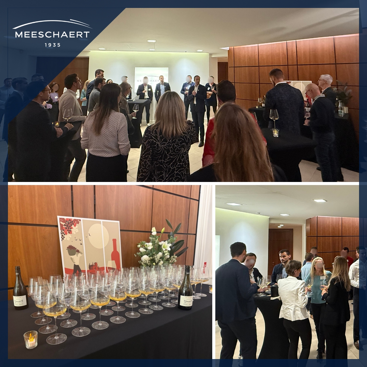 📣 [Évènement] L'équipe de #Lyon Meeschaert a accueilli une trentaine de partenaires au sein de son agence pour une soirée œnologique sous le signe des Grands Vins. L’occasion pour les  participants d'échanger et de nourrir les partenariats de confiance.