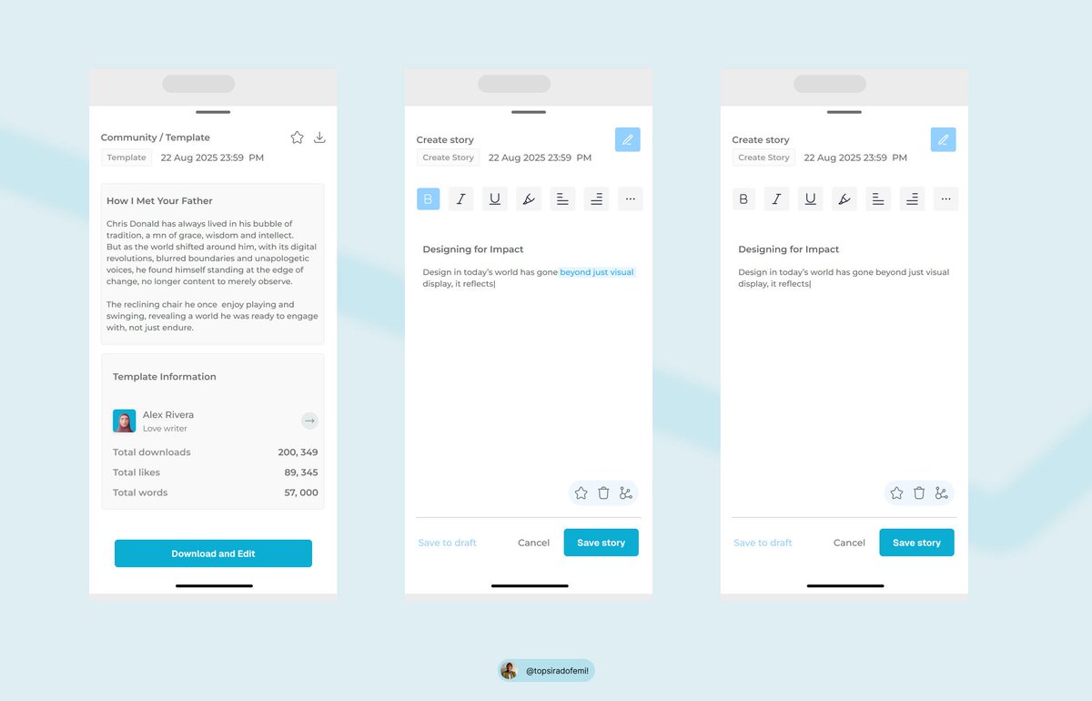 Topsiradofemi1's tweet image. Hello everyone. what do you think of this? Need a UI/UX designer to bring your project idea to life?
HIRE ME!😀