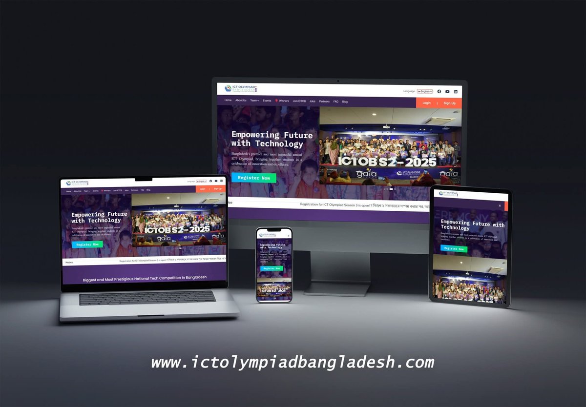 ictolympiadbd's tweet image. &quot;প্রযুক্তি যুগে এগিয়ে যেতে চাইলে এখনই সঠিক সময়!
ICT Olympiad Bangladesh Season 3 এ রেজিস্ট্রেশন করো যেকোনো ডিভাইস থেকে – মোবাইল, ল্যাপটপ কিংবা ট্যাব।

আজই যুক্ত হও দেশের সবচেয়ে বড় ন্যাশনাল টেক প্রতিযোগিতায় এবং ভবিষ্যৎকে করো আরও শক্তিশালী।&quot;