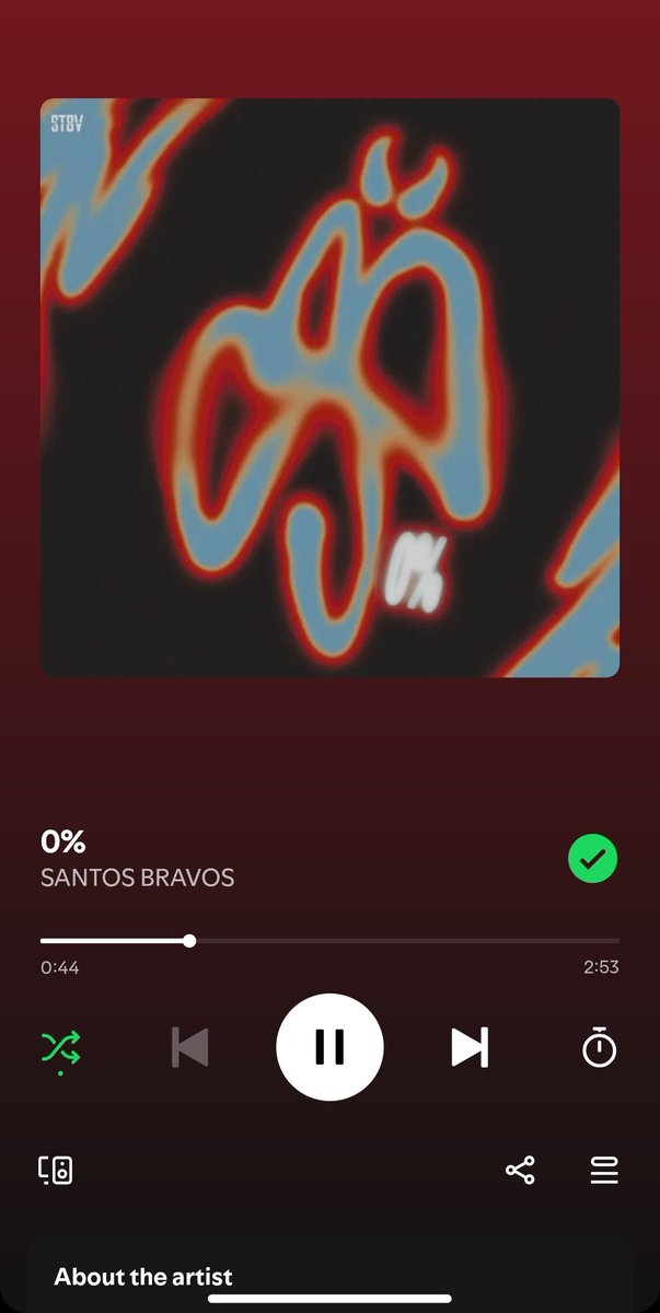 rndmstf92's tweet photo. Are we STREAMING 0% ?
Reply with your streaming screenshot if you saw this.! Don't forget to FOLLOW them on Spotify as well!

Santos Bravos Final 
#SantosBravosDebut 
#STBVGranFinal
@santos_bravos https://t.co/vpumBExxOw