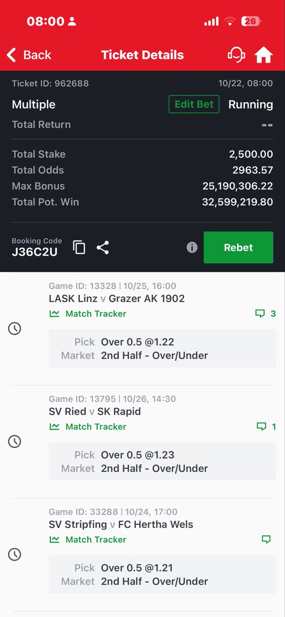 Promisepunta's tweet photo. Grand Audit Hunt 🥷🍀

Second half over 0.5 longshot 🌟 

Code: J36C2U

200 odds edit: https://t.co/tfILKahO7Z

Remove Your Poison ☠️ 

Play Smart, Bet Responsibly 🗣️🔞 https://t.co/I9Rfp6obzP