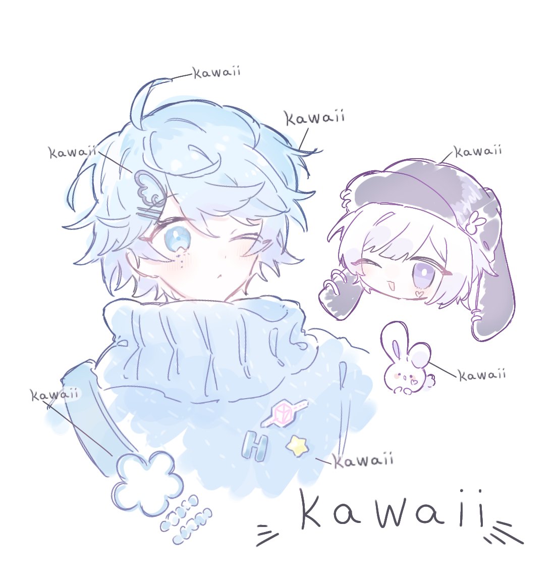 かわい
＃いれいすあーと 
＃仏イム 　＃みにうさー