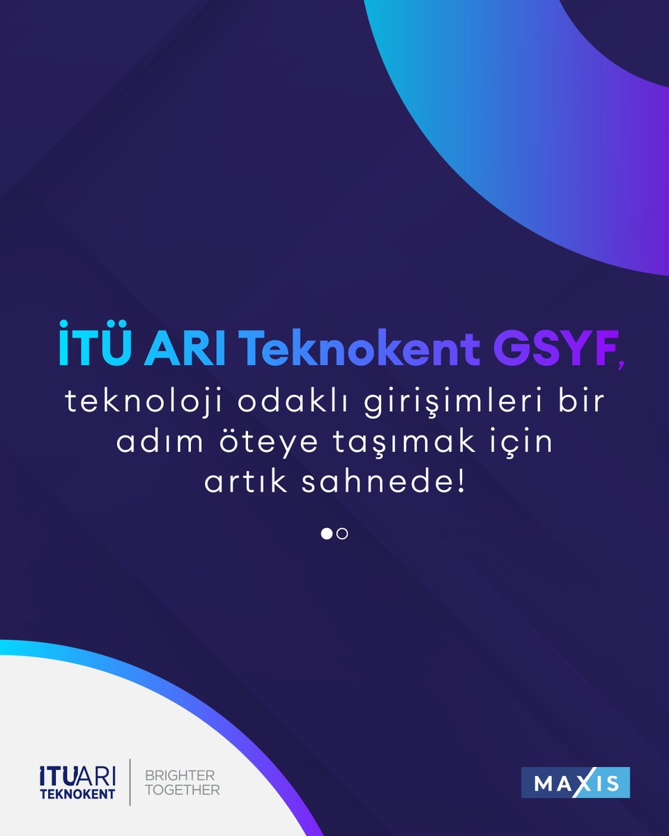 ariteknokent's tweet photo. İTÜ ARI Teknokent ve Maxis birlikteliğiyle kurulan 
İTÜ ARI Teknokent GSYF, ekosistemimizin farklı evrelerindeki girişimlere, uluslararası yatırım dünyasının güçlü paydaşlarıyla yatırım yapma vizyonumuzu, daha esnek ve fırsat odaklı bir yaklaşımla yeni bir boyuta taşıyor. https://t.co/Frx6u2Rxdj