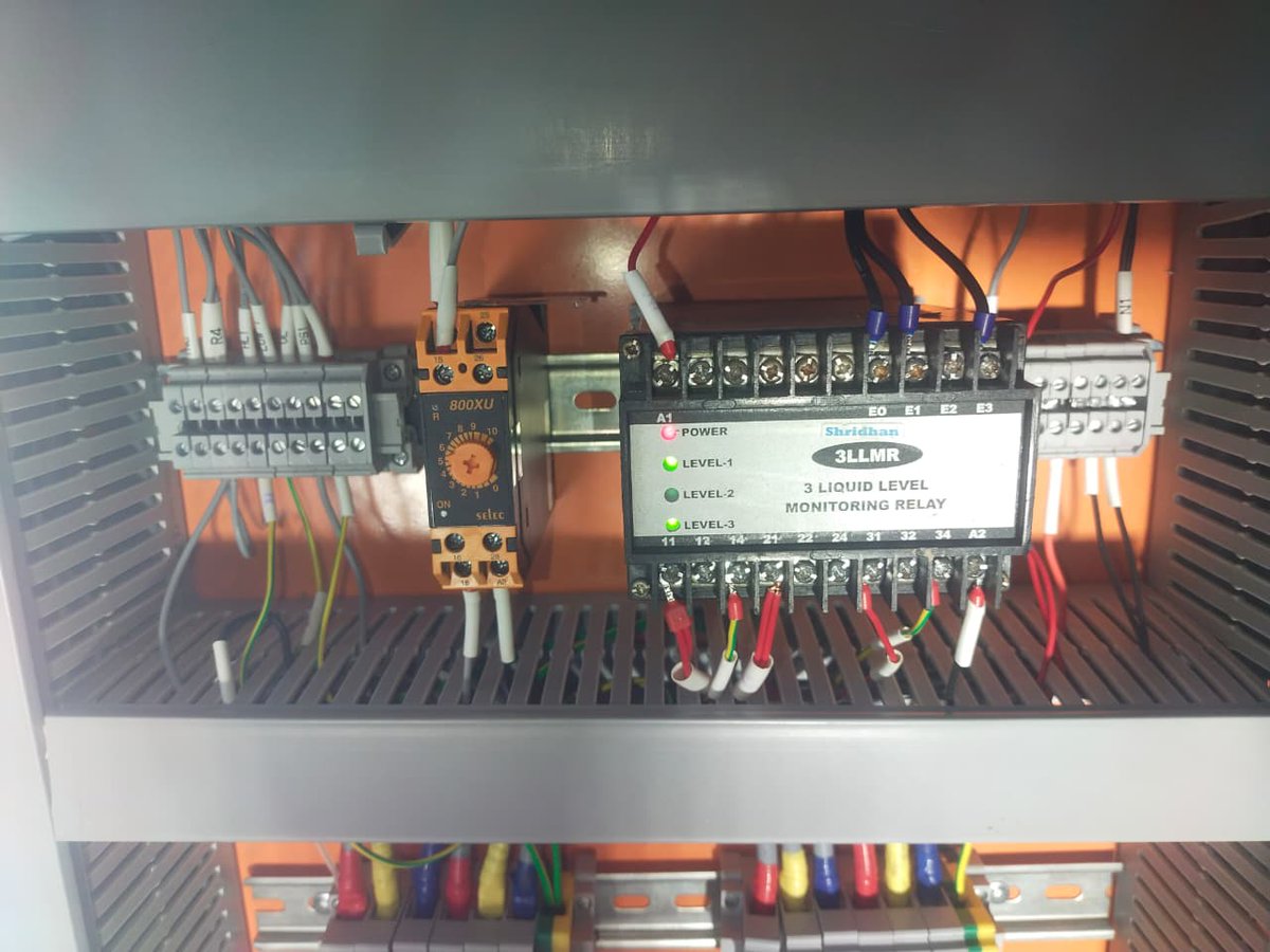 LPC_Automation's tweet image. 💡 30 kW Outdoor Star-Delta Panel | Fully Relay Logic ✅ Danfoss KP35 ✅ SELEC Timer ✅ Multispan UV/OV ✅ 24h Cyclic Pump Control ✅ 3LLMR Controller + Hooter Alarm ✅ Schneider &amp;amp; ABB Switchgear | IP-rated Outdoor
 #IndustrialAutomation #ControlPanel #PumpControl