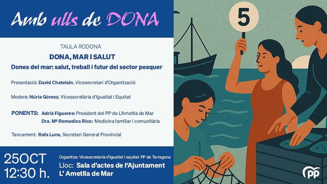 Dissabte dia 25, ens veiem a l’Atmella de Mar. Esteu tots convidats. #feminismebenentes #ambveudecentredreta