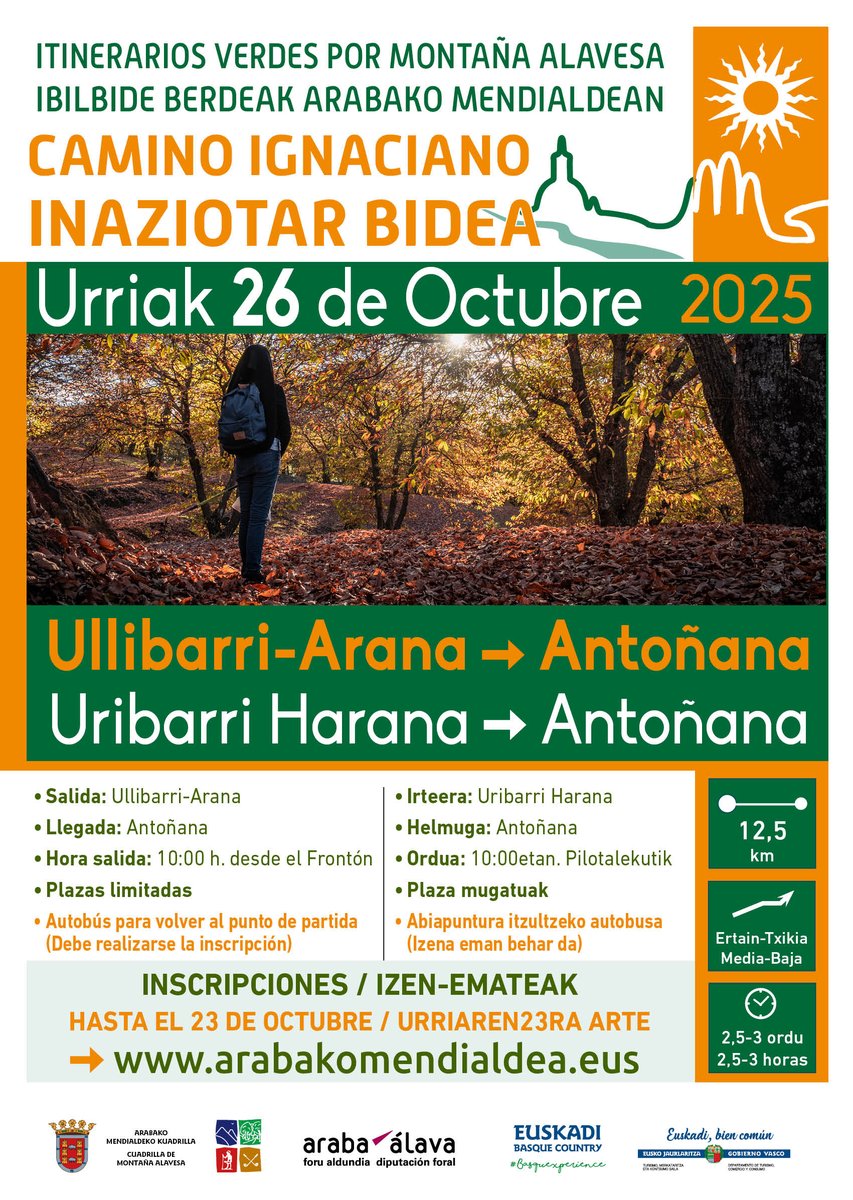 El próximo domingo en #MontañaAlavesa ,Día del Camino Ignaciano.