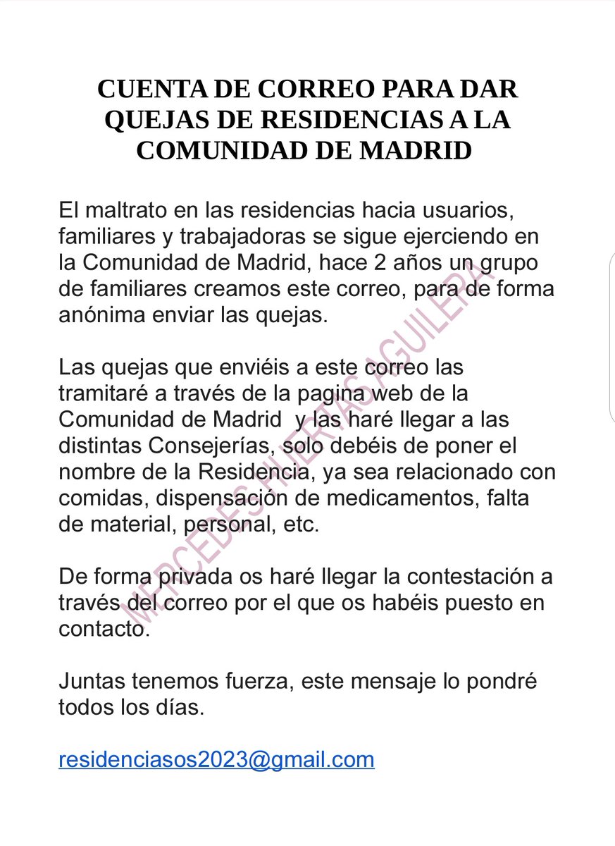 Cualquier persona que necesite ayuda se puede poner en contacto conmigo a través de ese correo.