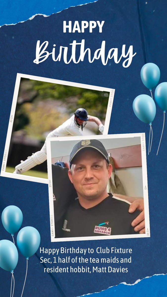 PCommunityCC's tweet image. The club would like to wish a Happy Birthday to our Club Fixture Secretary, one half (not the better one) of the teas team and Resident Hobbit, @mattbob84
Have a great one Frodo.