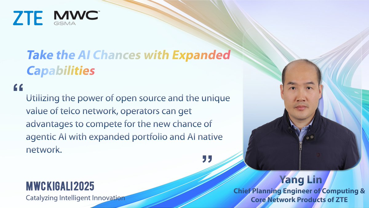 ZTEPress's tweet image. At #MWC25 Kigali, we redefine technology as inclusion, opportunity, and transformation. From AI to connectivity, Africa’s journey to prosperity is powered by intelligent progress that uplifts humanity.  

#ZTE #Innovation #Inclusion #IntelligentAfrica