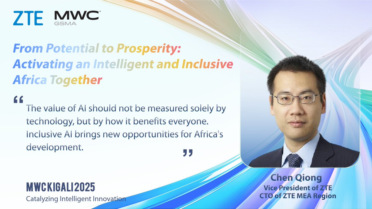 ZTEPress's tweet image. At #MWC25 Kigali, we redefine technology as inclusion, opportunity, and transformation. From AI to connectivity, Africa’s journey to prosperity is powered by intelligent progress that uplifts humanity.  

#ZTE #Innovation #Inclusion #IntelligentAfrica
