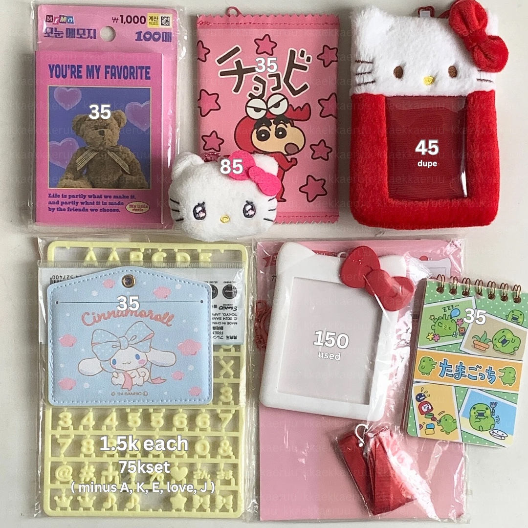 lovsell aab sanrio dan ada trinkets jugaa !! aku drop di bawah for details. dm kkaekkaeruu