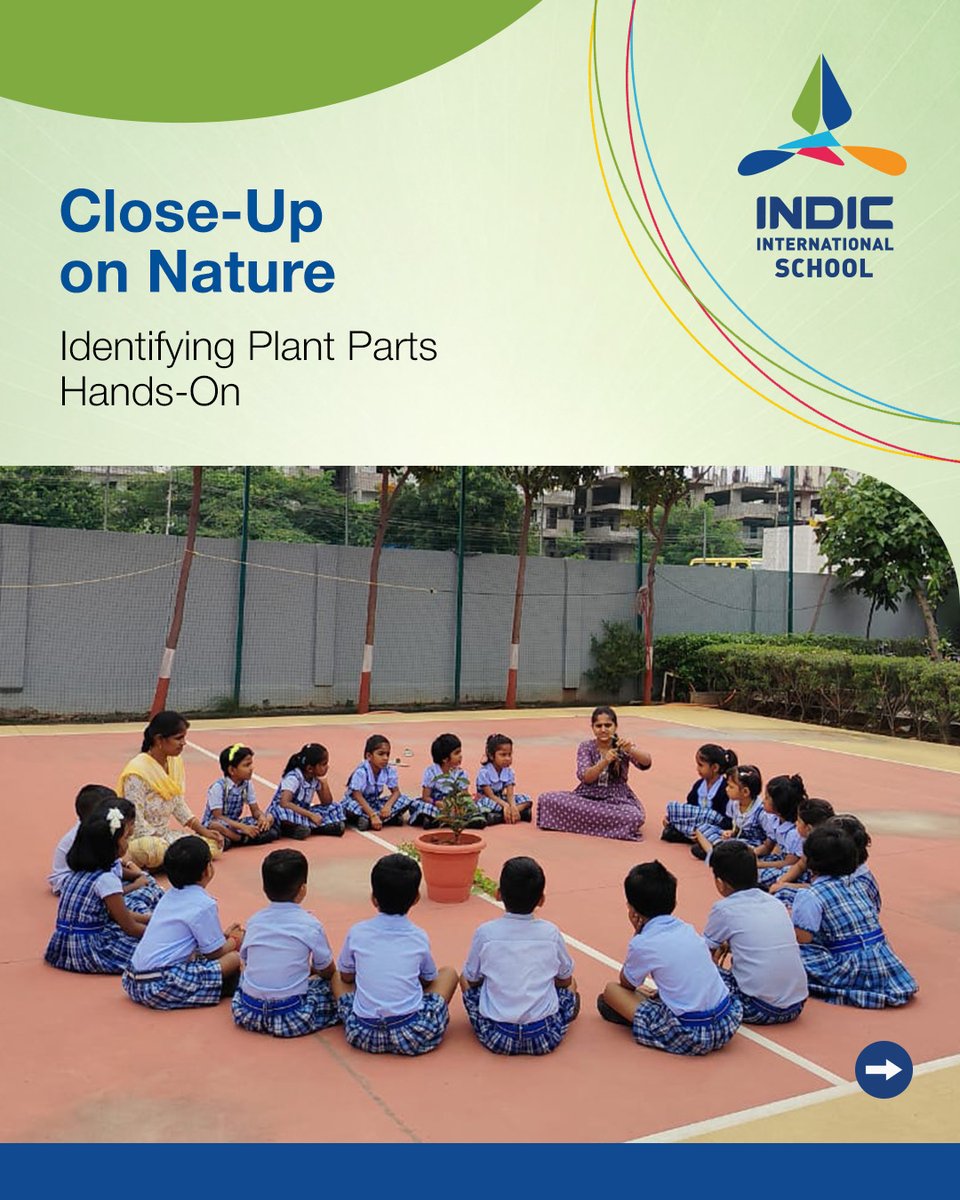 IndicSchools's tweet image. Where curiosity takes root and learning blooms! Students of Indic International School stepped outdoors to explore the fascinating world of plants—observing, identifying, and understanding every leaf, stem, and root.

#indicinternationalschool #learningthroughnature…