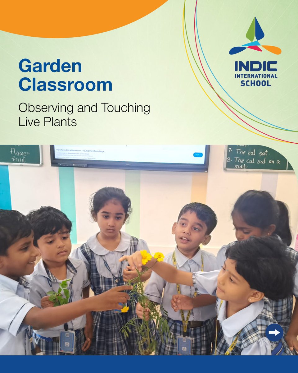 IndicSchools's tweet image. Where curiosity takes root and learning blooms! Students of Indic International School stepped outdoors to explore the fascinating world of plants—observing, identifying, and understanding every leaf, stem, and root.

#indicinternationalschool #learningthroughnature…