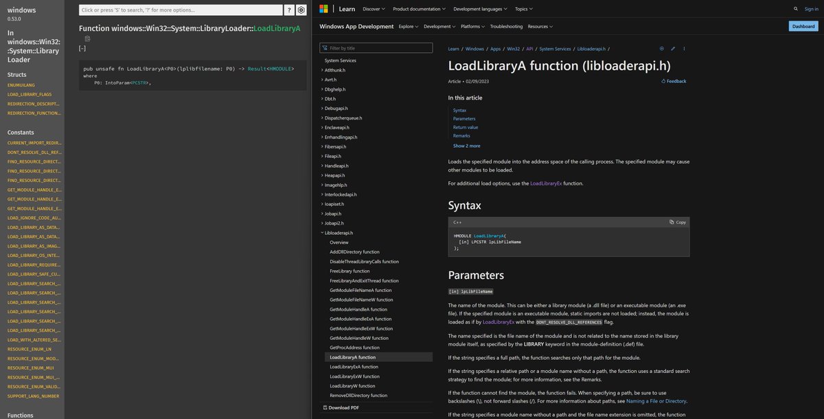 5mukx's tweet image. Introduction to the Windows API in Rust with a DLL Loader
TLDR; This post is to serve as an introduction to programming in Rust using the Win32 API by using the most simplest of DLL loading techniques, loading the DLL into our own process.
fluxsec.red/winapi-rust-in…