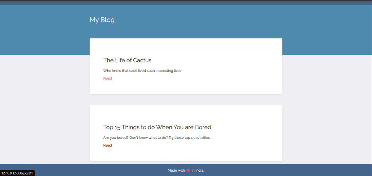 chiragdhawan07's tweet image. Day 56–57 of #100DaysOfCode 
Project: Flask Blog Templating📰

Today’s wins:
• Learned Jinja templating with Flask
• Rendered dynamic posts using HTML templates
• Styled the blog with custom CSS

Code in Day56_57_FlaskBlogTemplating 📂 
github.com/chiragdhawan07…

#WebDevelopment