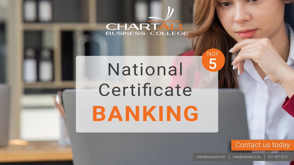 chartallbc's tweet image. National Certificate in Banking | NQF 5

Boost your banking career! Gain skills in regulation, sales, finance &amp;amp; investments. Stay relevant, increase earning potential &amp;amp; unlock new opportunities. 

👉 Learn more: zurl.co/N53hX

#StudyOnline #Banking #NQF5