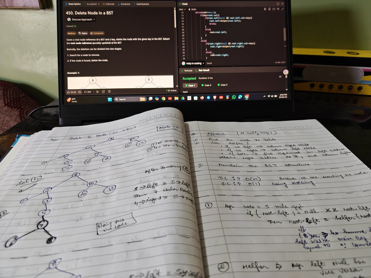 jv_1008's tweet image. Some questions look easy at first…
Then you start dry running and reality hits 😭💻
#TUFWinterArc #Coding #dsa
#LeetCode