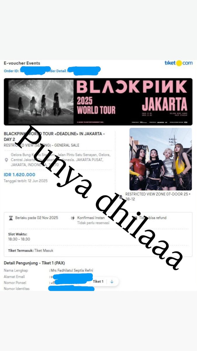 SeptiaRefni's tweet photo. wts blackpink jakarta restricted view day 2

underprice

1 tix for 1,5jt
2 tix for 2,9jt

dijual karena tiba2 ada kerjaan🫠 https://t.co/87PJV3KyTk