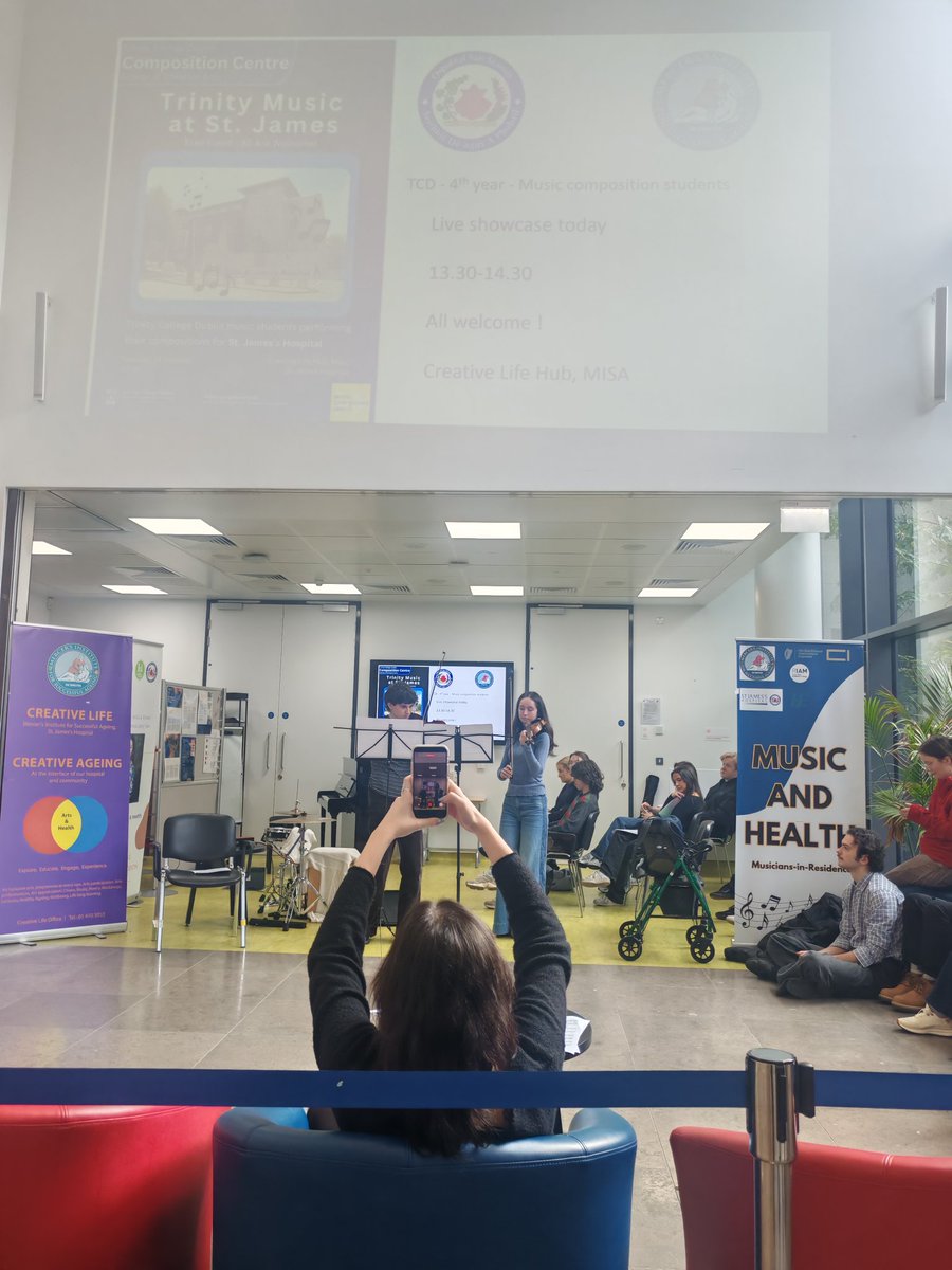 RoNevx's tweet image. Some snapshots of 4th year, Music students @tcddublin  from their live composition showcase🎹🎺🎸🎻🥁🎹🎤🎧🎚️ at #CreativeLifeMISA. Well done to all students, fantastic work 👏🏼👏🏼 Thanks @RigakiE @TCDcomposition @TCD_AHSS . We loved having the showcase at MISA @stjamesdublin 🥰…