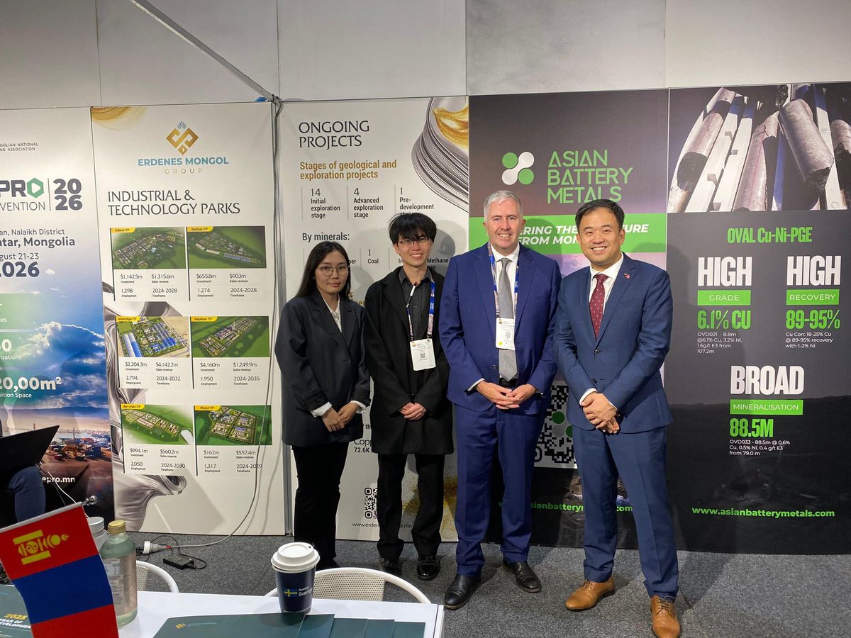 AusAmbMongolia's tweet image. A pleasure to open Mongolia Day at #IMARC and honoured visit the Mongolia booth together with Australia’s Assistant Minister for Resources, Senator the Hon @AnthonyChisholm. Wonderful to see the strong and growing 🇦🇺-🇲🇳 partnerships in the mining and resources sector.