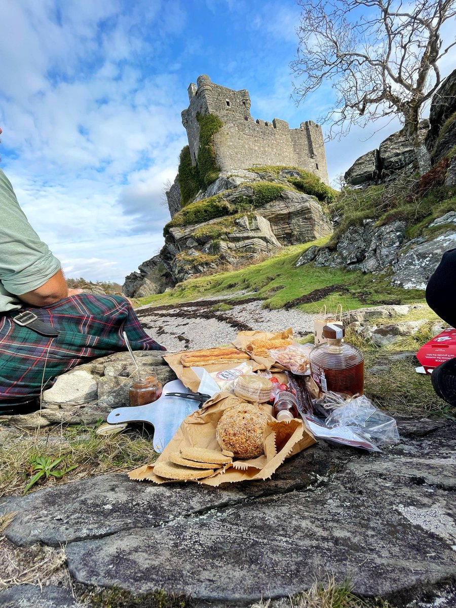 You don't always need fancy restaurants in Scotland, sometimes I prefer a picnic with a view!

This is one of my favourite spots for it, Castle Tioram in Lochaber's Rough Bounds, only accessible when the tide is low, so picnics might be cut short...or extended by several hours!