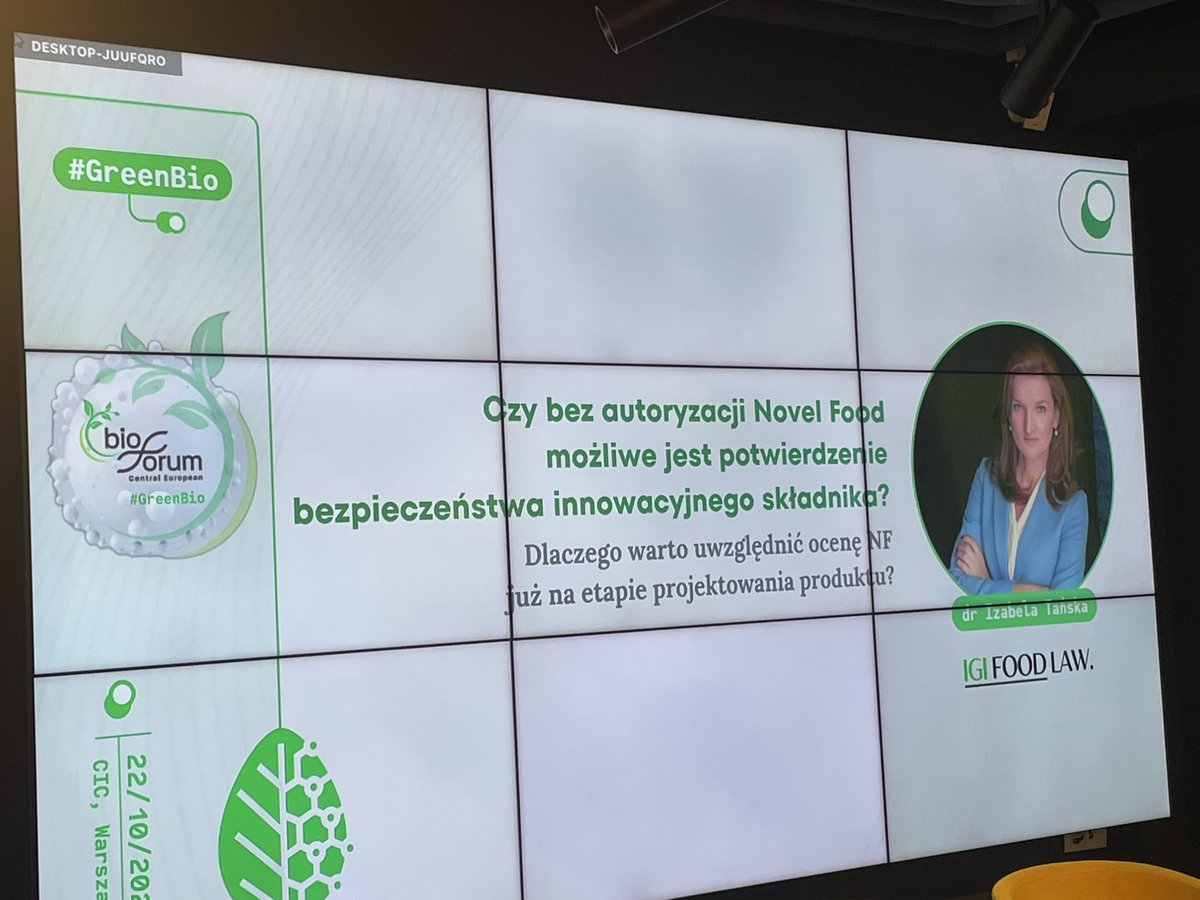 Rozpoczęło się II #GreenBioForum rozpoczyna je wystąpienie dr Izabela Tańska o #novelfood z ciekawostkami np. o białku z powietrza! Szczególnie ciekawe dyskusje w kontekście niedawnego wywiadu prof. Grażyny Cichosz u <a href="/BogRymanowski/">Bogdan Rymanowski</a>