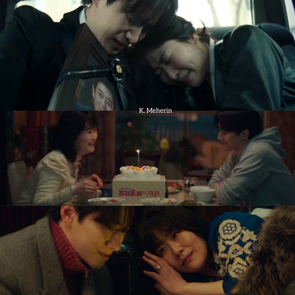 It's rare to see a beautiful relationship between mom-son in Kdramas. Taepoong's mom never force him to take responsibility even when difficult situations arise. Despite being a soft-hearted person, she remains strong in front of him so that he doesn't break down

#TyphoonFamily