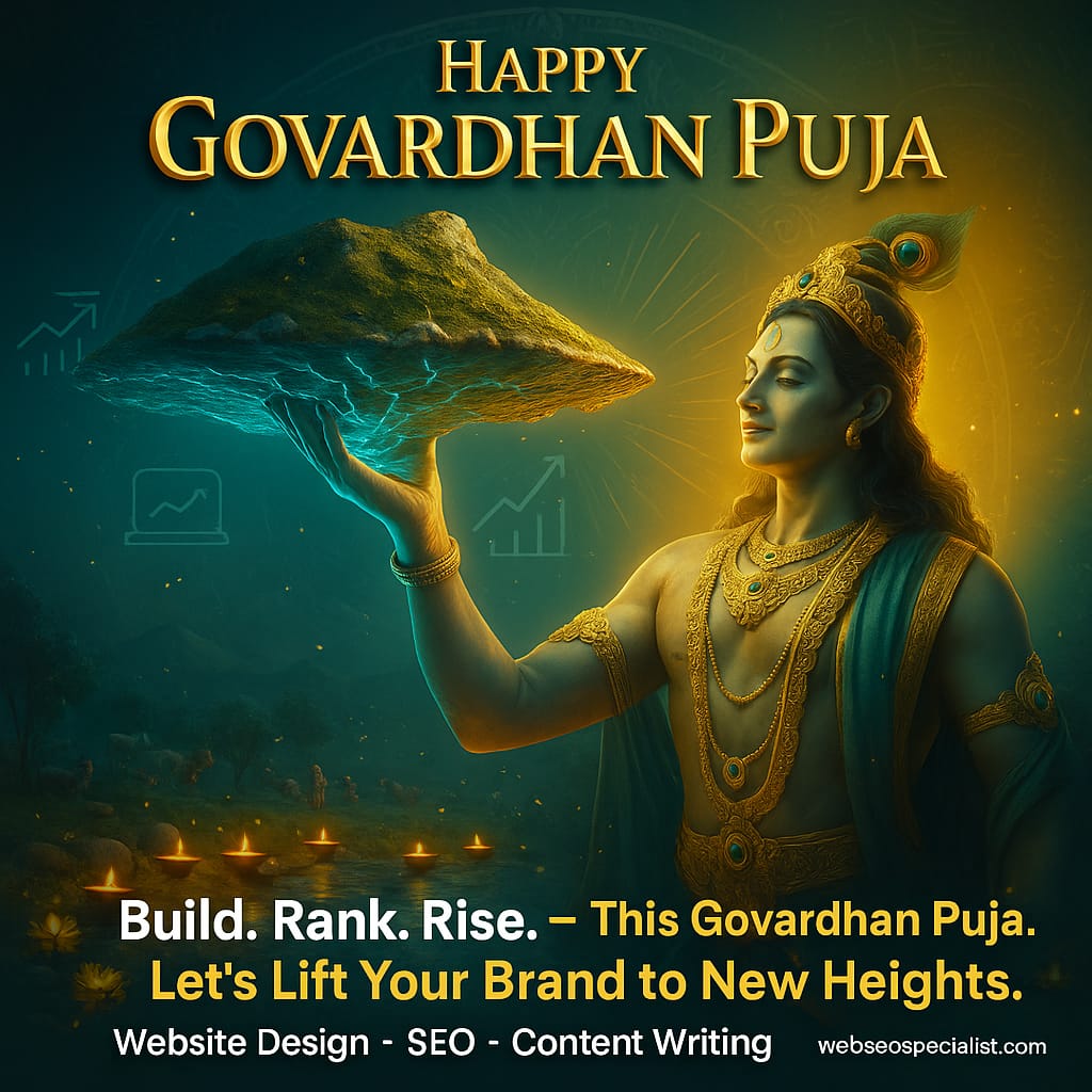 webseospecialis's tweet image. 🌿 This #GovardhanPuja, let’s rise like #Krishna- with strength, purpose &amp;amp; growth!
May your brand shine brighter with divine blessings and digital success. 💫
#HappyGovardhanPuja #WebSEOSpecialist #DigitalProsperity #FestiveGrowth #SEOExperts  #GovardhanPuja2025 #KrishnaBlessings
