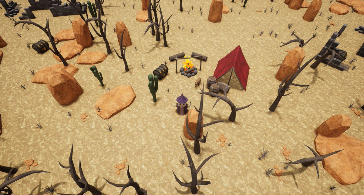 JohnnyBoyle3D's tweet image. We now have a 3rd biome in the game, the Desert!🏜️
Still needs more small props and unique structures spawning but pretty happy with the game's progress so far!
#indiedev #gamedev #indiegame