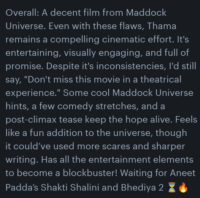 #Thamma    #ThammaReview