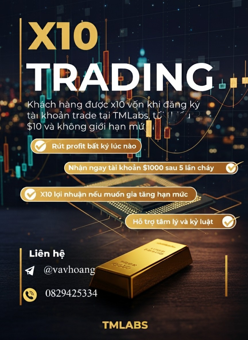 Chào mừng đến với TMLabs – Dịch vụ Cố vấn Giao Dịch &amp; Quản Lý vốn chuyên nghiệp!
📷 ƯU ĐÃI ĐỘC QUYỀN: TẶNG TÀI KHOẢN THỰC CHIẾN X10! 📷
Hotline/zalo : 0829425334
Telegram: @vavhoang

#TMLabs #CoVanGiaoDich #QuanLyVon