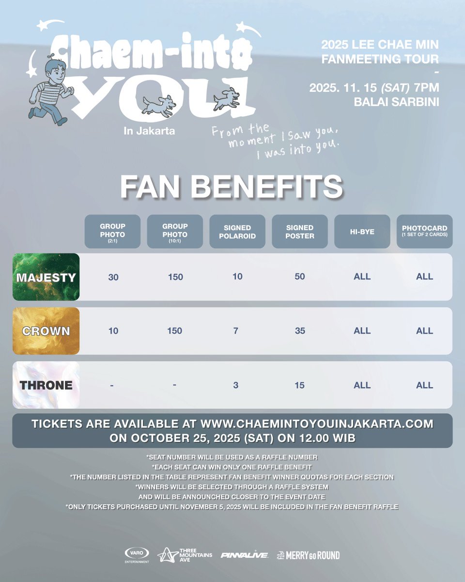 Sudah Siap Bertemu Jeonha?

Catat tanggalnya:
🗓 Sabtu, 15 November 2025
🕗 19:00 WIB
📍Balai Sarbini, Jakarta

#Bestiengonser
#Leechaemin
#LEECHAEMIN_TOUR_IN_JKT
#이채민
#BonAppetitYourMajesty