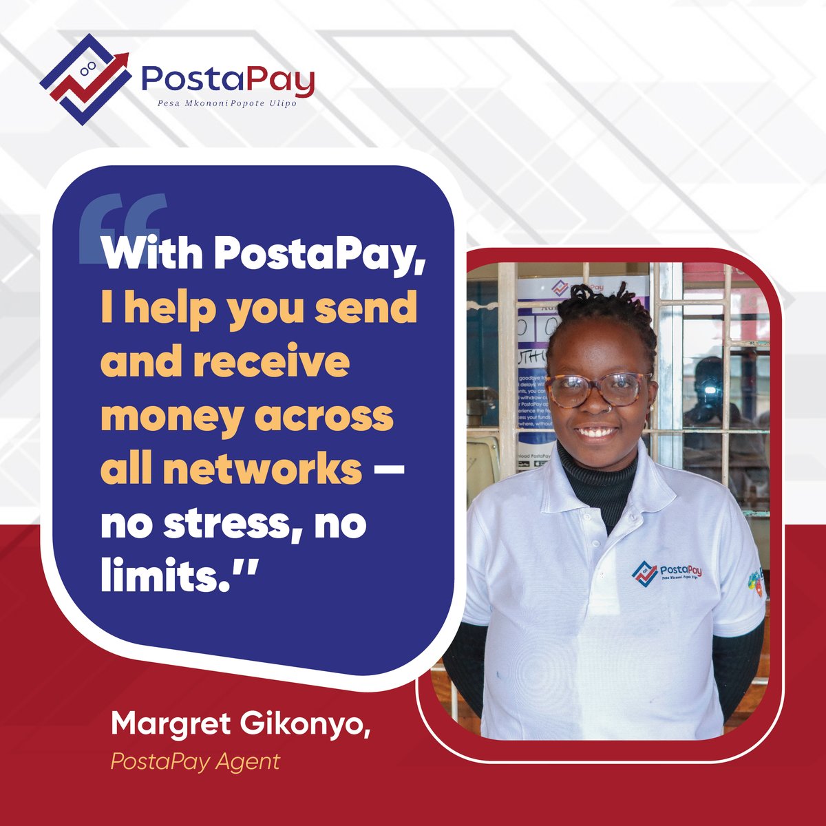 Our very own, a PostaPay Agent has stamped why you actually need PostaPay with you.
PostaPay,Pesa Mkononi Popote Ulipo.

Download the app now!
#PostaPay