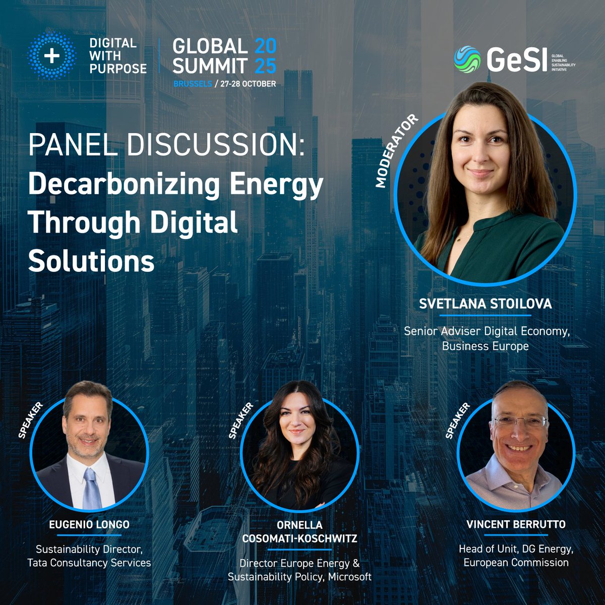 dwp_movement's tweet image. ⚡ Can digital tech accelerate energy decarbonization? #DwP2025 explores this with EU/tech leaders—renewables efficiency, traceability & low-carbon scaling.
📅 27 Oct 15:35–16:20 CET
📍 Brussels, The Egg
#DigitalWithPurpose #ClimateAction