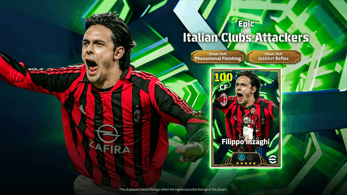 ibuk7951709's tweet photo. *Concept*
【Italian Clubs Attackers】

ミランクラブイベン��があるので、インザーギ作りました。

#eFootball #イーフト https://t.co/hZAJLnU8ve