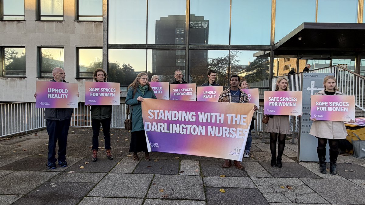 Outside Newcastle Tribunal waiting for Darlington nurses