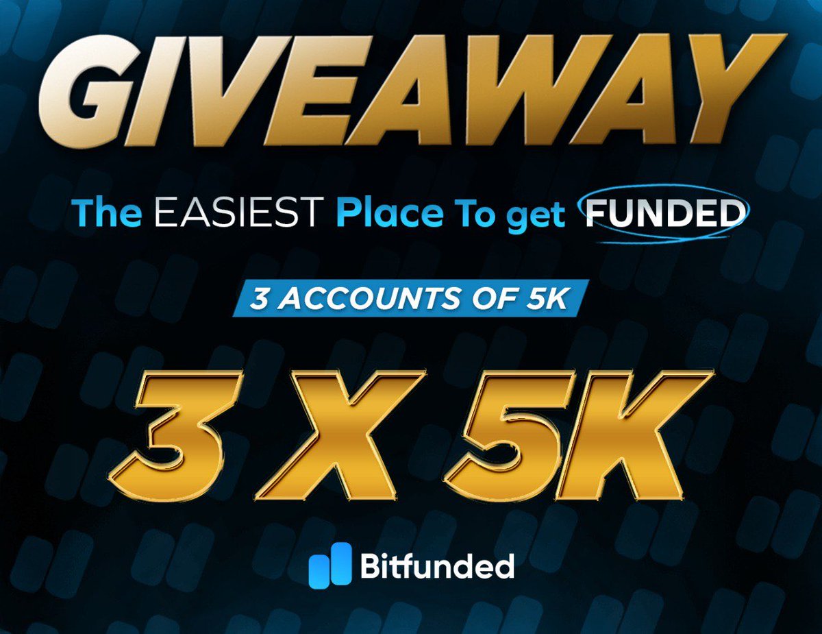 Victorex_'s tweet image. 💙Giveaway! Giveaway!! Giveaway!!!💙
We partnered with BITFUNDED to giveout
3 X $5,000 FUNDED CHALLENGE ACCOUNT
👑Tasks!!!
💙 Like and Repost this post
💙 Like and Repost my pinned post
💙 Tag 3 Trading Buddies to join the fun!
💙 Must follow & turn on Notifications…