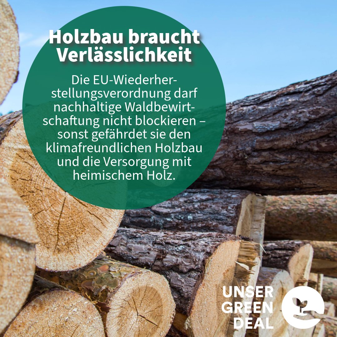 Mehr Holzbau – aber weniger Holz? Das passt nicht. 🪵Die NRL gefährdet die Versorgung mit heimischem Holz – und damit den klimafreundlichen Holzbau. Prof. Bitter (AGDW): „Klimaresilenter Umbau ist unser stärkstes Werkzeug.“