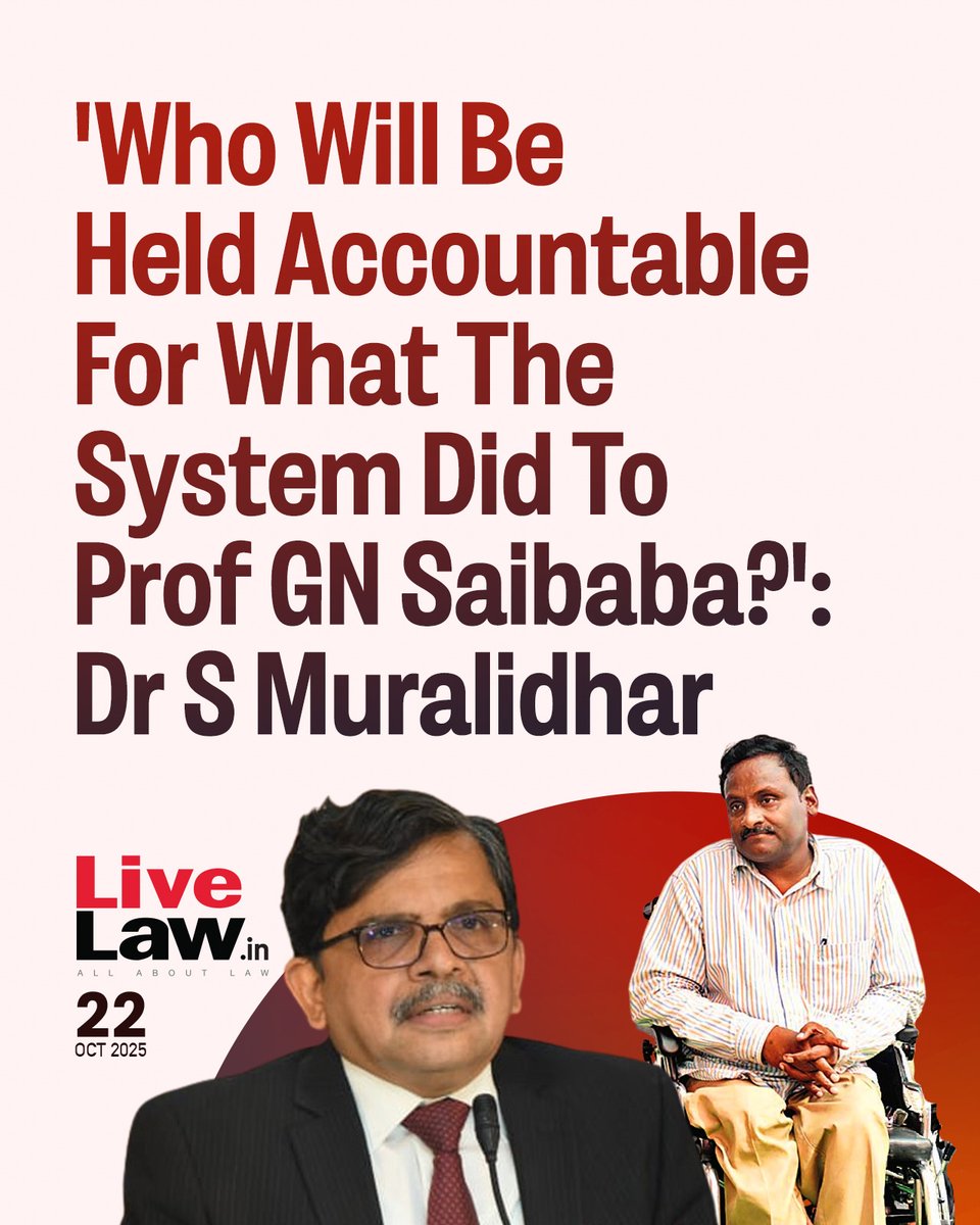 Dr. S. Muralidhar, Senior Advocate and former High Court Chief Justice, recently delivered the inaugural Professor G. N. Saibaba Memorial Lecture, in which he raised concerns about the state of academic freedom in India, characterizing the current climate as one where dissent is