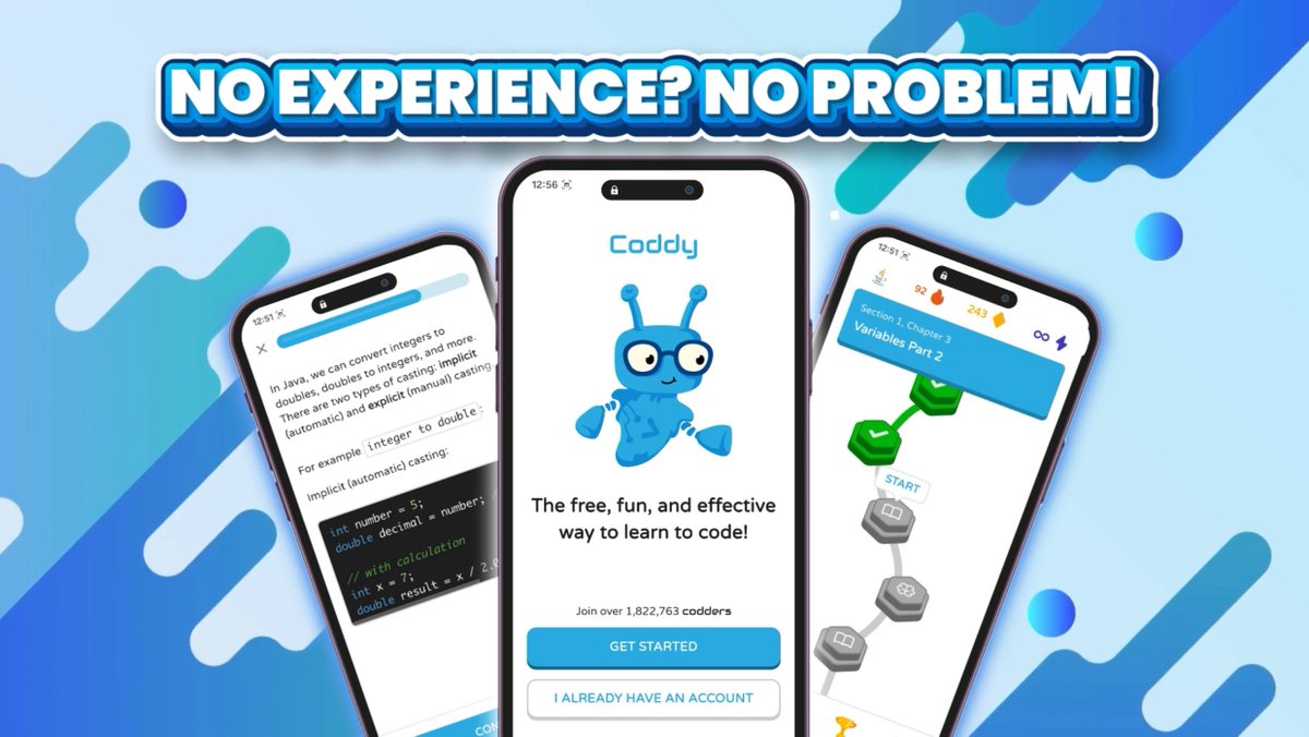coddy_tech's tweet image. It’s official! Coddy is now on Google Play! Learn to code, play, and level up your skills anywhere Download now! shorturl.at/NNzpC #Coddytech #LearnToCode #Coddyfam