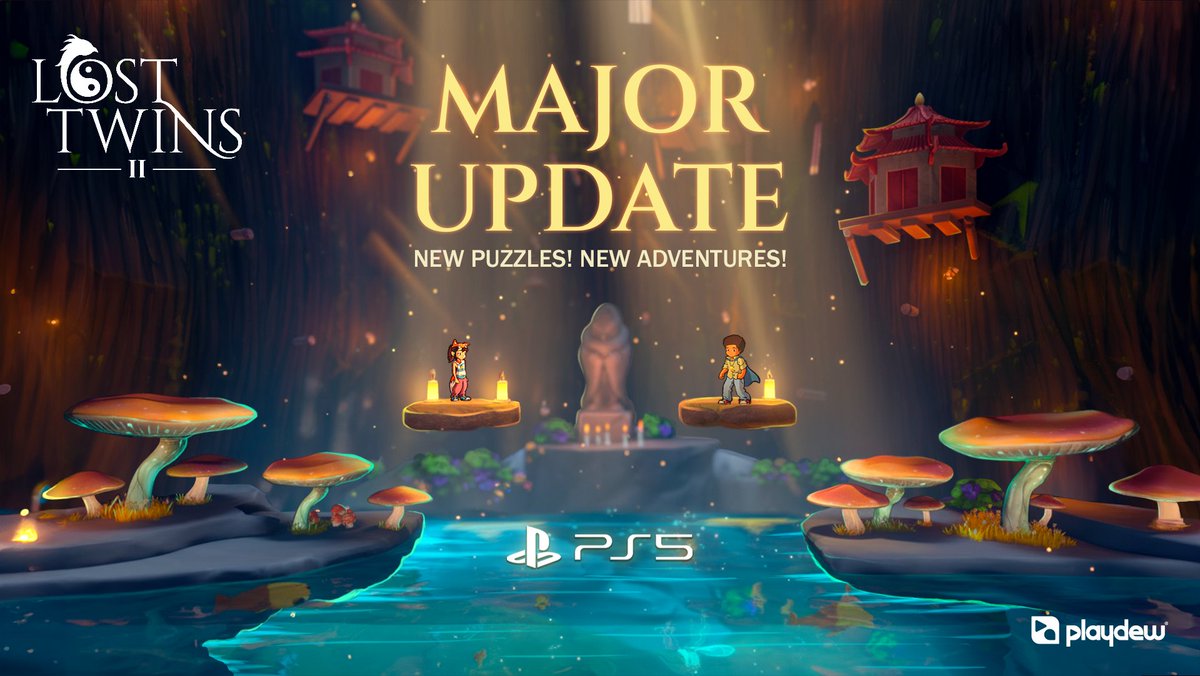 🌊 The Water Update is Now Live on PS5! 🌊

Dive into all-new puzzles, serene water worlds, and refreshed visuals as Lost Twins 2 makes a splash on PlayStation 5! 💦

store.playstation.com/en-us/product/…

#LostTwins2 #PS5 #IndieGame #PuzzleAdventure